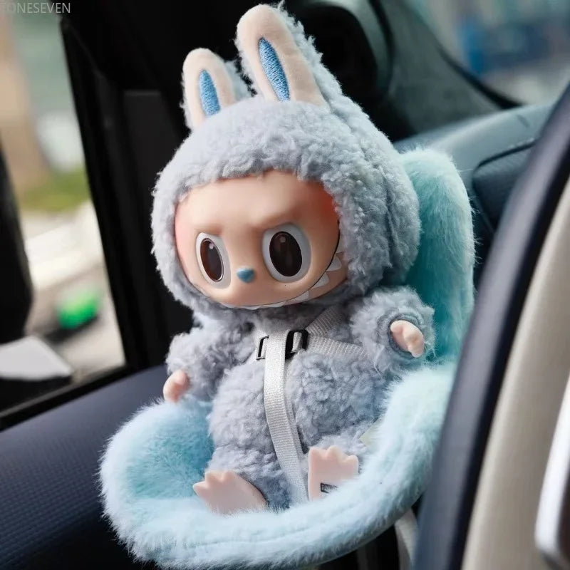 Labubu 15-17cm Doll Seat Labubu Doll Safety Seat Cute Doll Air Outlet Storage High-grade Car Interior Decoration Ornament Gifts