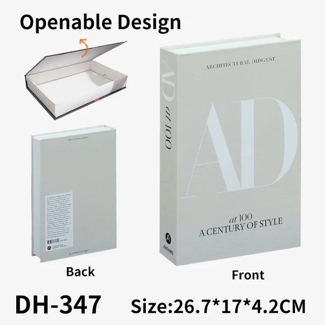 Decoration Home Fake Books Home Decor Coffee Table Fashion Book Model Hotel Room Luxury Fake Books Imitation Book Box Decoration