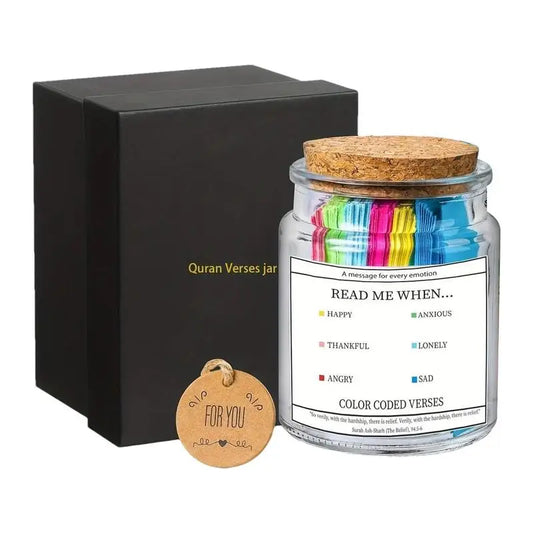 Quran Verse Jar Expresses Emotions And Feelings Glass Prayer Jar With Colored Quran Verses Muslim Prayer Jar Gifts Box