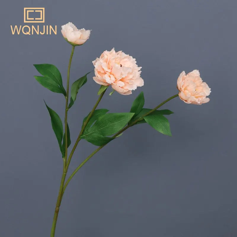 Peony Artificial Flower Fake Flowers Bouquet Branch Pink White Blue for Home Decor House Wedding Decoration indoor Garden
