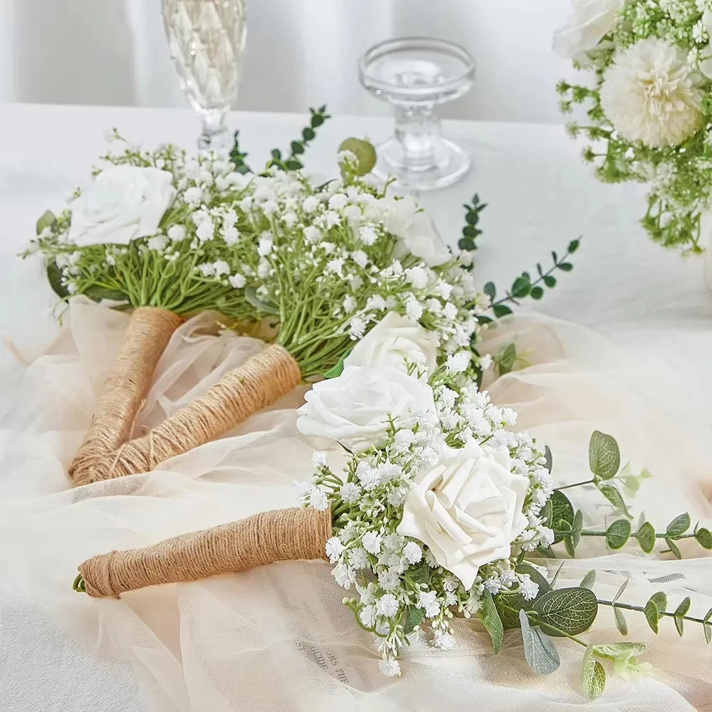 10pcs Artificial Flowers Fake Gypsophila Baby Breath Flower For Home Decoration Wedding Party Floral Bouquets DIY Accessories