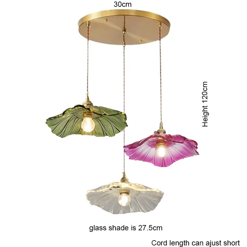 Dining Room Colorful Glass Pendant Light Kitchen Island Hanging Lighting Living Room Foyer Hall Ceiling Lamps Chandelier Bedroom