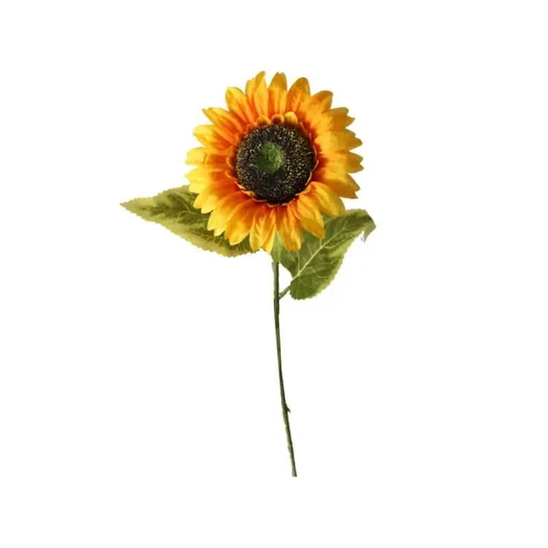 Artificial Sunflowers 18'' Long Fake Sunflowers Faux Silk Flower for Home Office Shop Fall Decorations