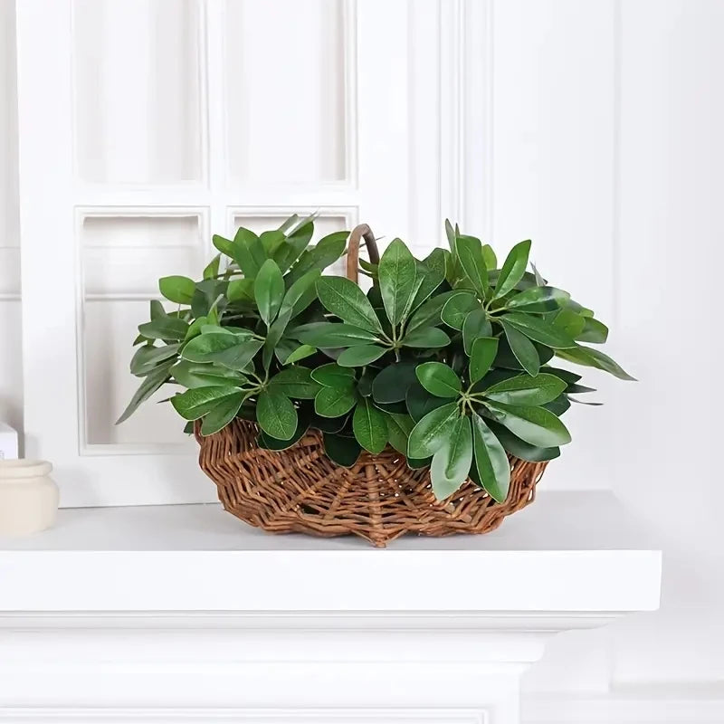 1pc, 13in Artificial Plant, Fake Leaves With Stem, Fake Plant, LivingRoom Hotel Window Office Decoration,Home Decor, Room Decor