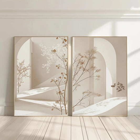 Minimalist Arch Landscape Canvas Print Bohemian Art Wall Art Poster for Modern Living Room Bedroom Bathroom Home Decor