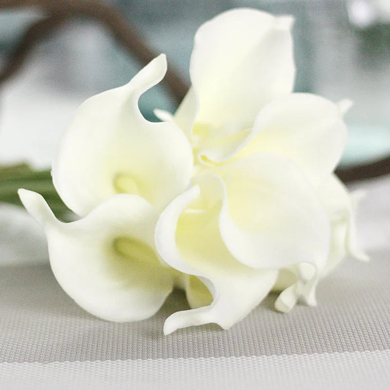 10/5Pcs Fake Calla Lily Artificial Flower Decorations for Home 37cm Flower Wedding Bridesmaids Bouquet