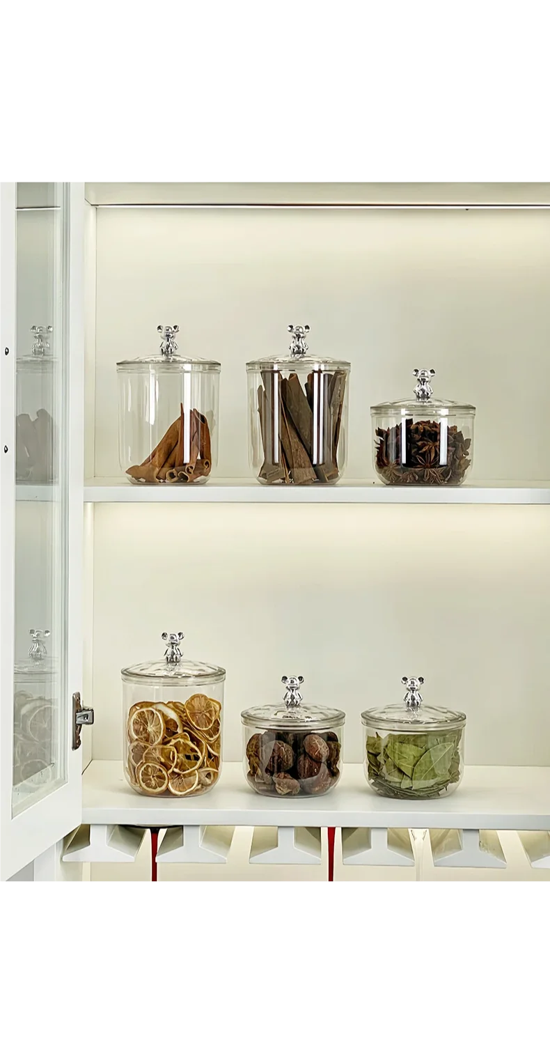 Kitchen grain jar, spice jars insect proof,moisture-proof, can store lemon slices, nuts, coffee beans,food organizer,storage box