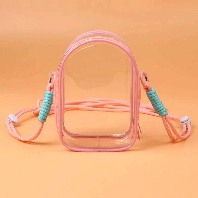 For Labubu Protect Case Labubu Sitting Party 15cm Cotton Doll Shoulder Pain Bag PVC Storage Bag Labubu(No Doll)