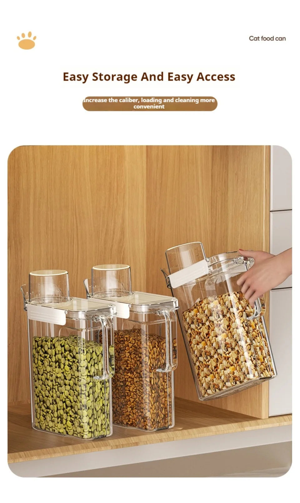 5.5L Transparent Rice Container Sealed Container Plastic Food Storage Containers with Lid Cereal Storage Box Kitchen Acceesories
