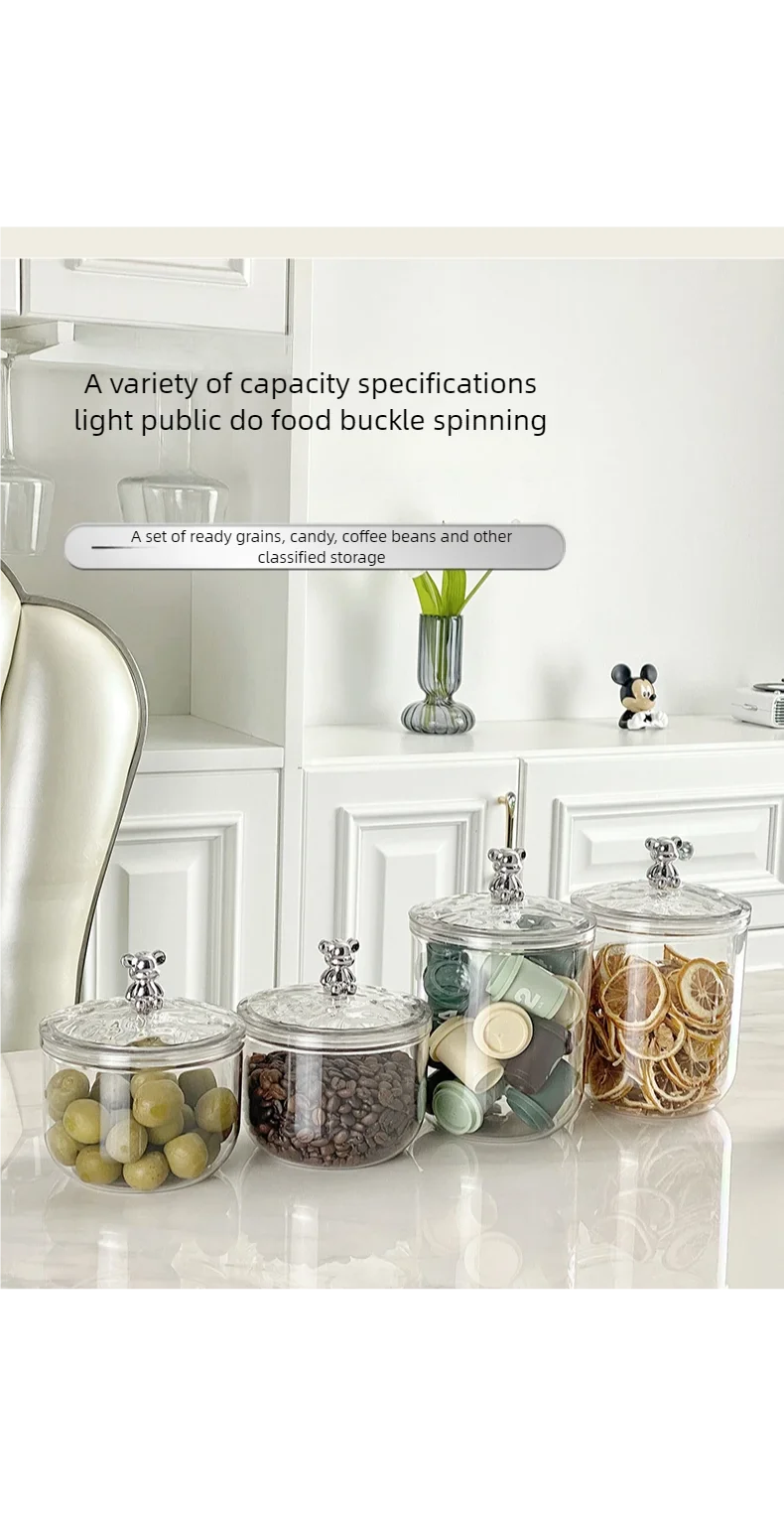 Kitchen grain jar, spice jars insect proof,moisture-proof, can store lemon slices, nuts, coffee beans,food organizer,storage box