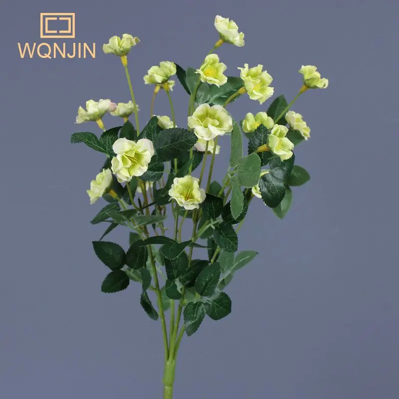 Small Roses Artificial Flower Wedding Garden Table Rose Bouquet Arrangement Home Party Fake Plant Simulation Decoration