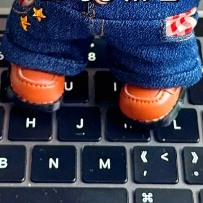Labubu Ropa 3.0 Western Cowboy Jumpsuit with Hat Set for V1/V2 Labubu Outfit Cute Doll Clothes Accessories Trendy Gift