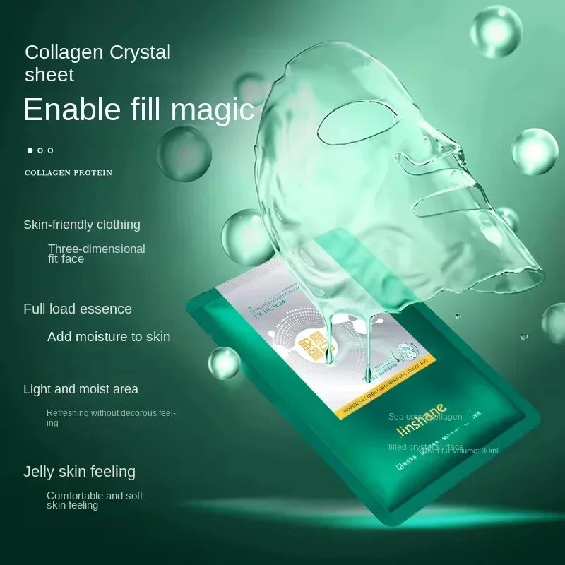 Tiktok Hot Sale Seaweed Collagen Filling Crystal Mask Replenishing Fruit Jelly Skin Transparent Mask Moisturize Skin Care Masque
