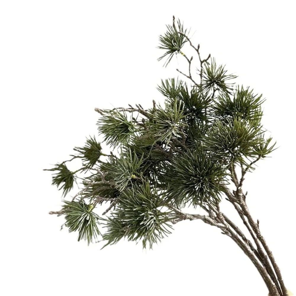 Green Artificial Pine Branch Luxury Realistic Pine Trees Plants Plastic Elegant Fake Plants Holiday Party Wedding