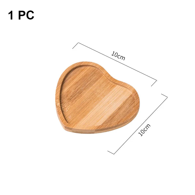 Wooden Soap Dispenser Tray Multi Bamboo Multi Shape Wooden Holder Pot Tray Home Decor Garden Supplies  Photography Props Coaster