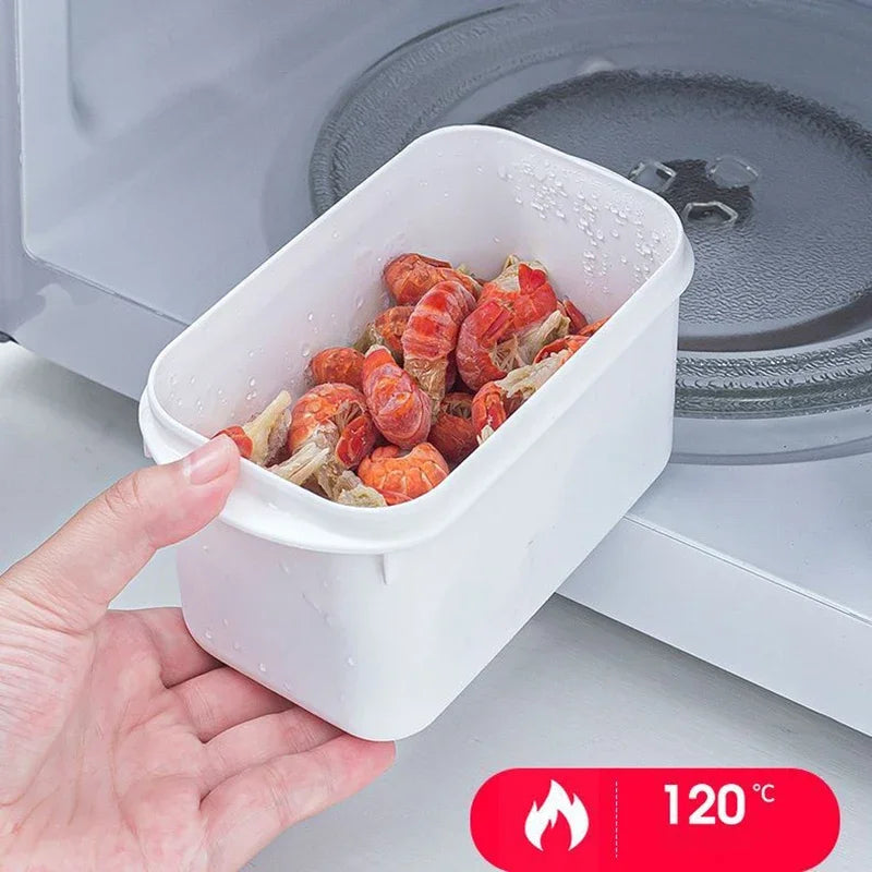 White Containers Fresh Box Kitchen Storage Refrigerator Food Storage Containers Kitchen Storage Food Sealed Kitchen Organizer