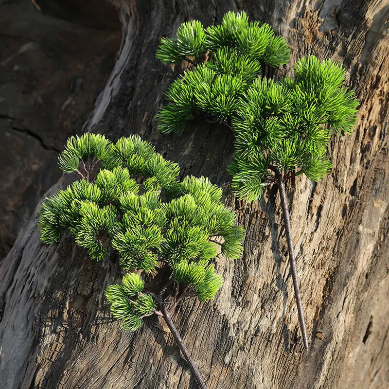 42cm Artificial Plant Pine Branch Green Leaves Fake Plants Home Pine Bonsai Accessories Wedding Flower Arrangement Decoration