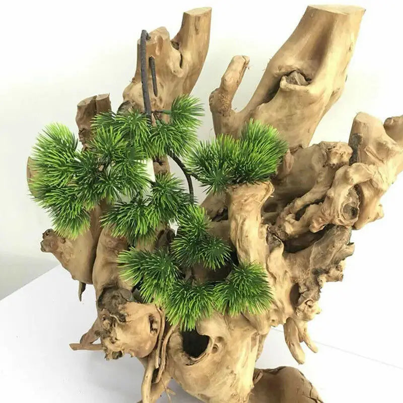 42cm Artificial Plant Pine Branch Green Leaves Fake Plants Home Pine Bonsai Accessories Wedding Flower Arrangement Decoration