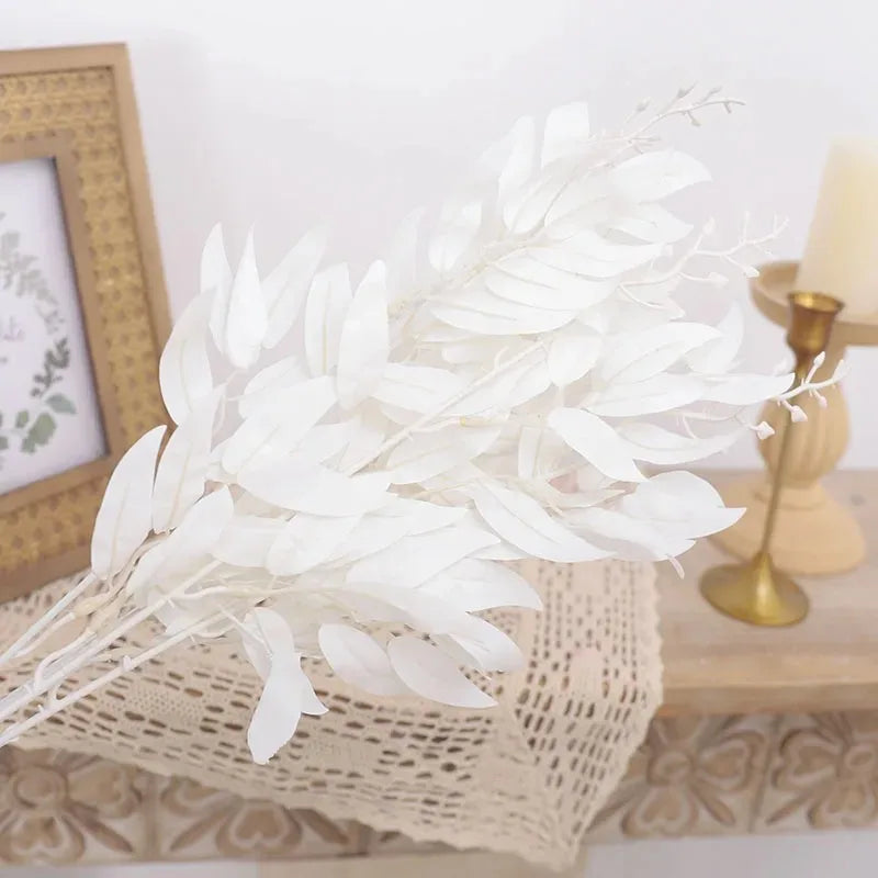Artificial Plants Leaf Green Long Branch Fake Eucalyptus Flower Arrangement Accessories Wedding Home Decoration Fake Floral