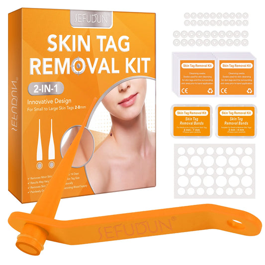 Skin Care Rubber Bands Skin Tag Remover Skin Tag Removal Kit Face Care Mole Wart Tool Skincare Cleansing Swabs Suitable  2-8mm