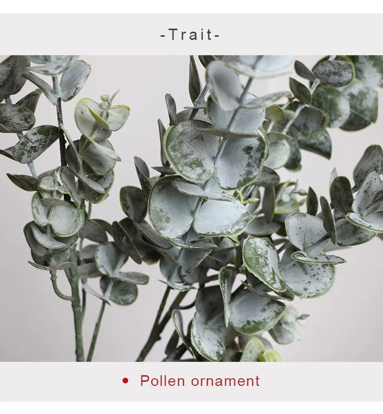 Real touch artificial eucalyptus branch leaf plants long leaf fake plants home decor dried artificial flowers wedding decoration