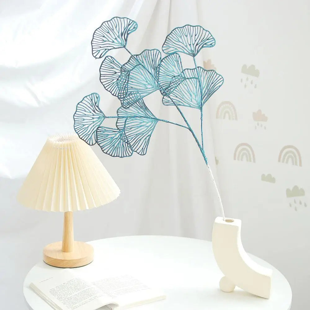 Fake Wedding Ginkgo Leaf Flowers Branch Artificial Ginkgo Leaves Home Shop Decor