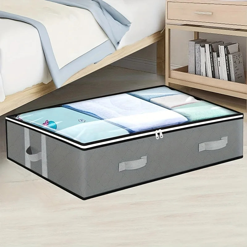 1PC Dustproof bed bottom storage bag Foldable with handle Cotton quilt Clothing bag Bedroom bed bottom storage accessories