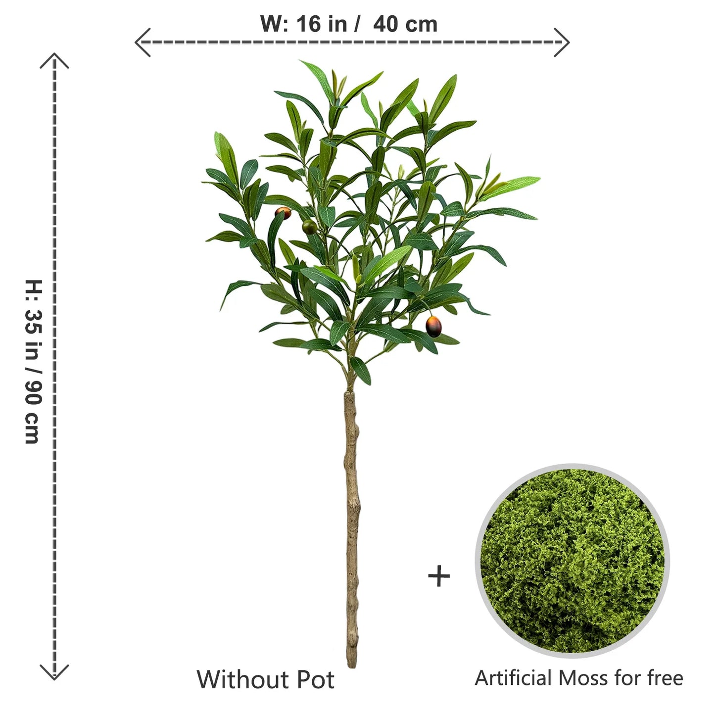 New 90-160CM Artificial Olive Plant tree Branch Fake plant Realistic touch indoor faux plant for New year Home Office Decoration