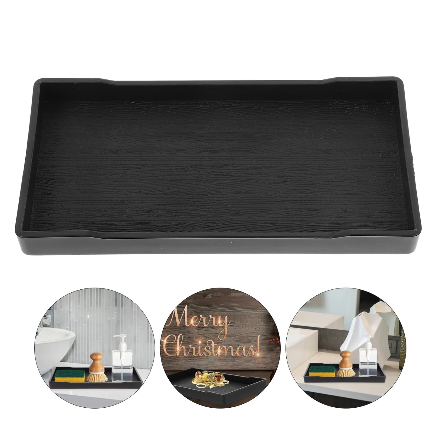 Thickened Bathroom Vanity Tray Rectangle Storage Plate Bedroom Accessories Jewelry Holder Towel Container Bath