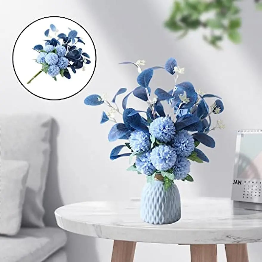Artificial Flowers Bouquet Hydrangea Fake Flowers Chrysanthemum Silk Flowers Artificial for Decoration Flower Centerpieces