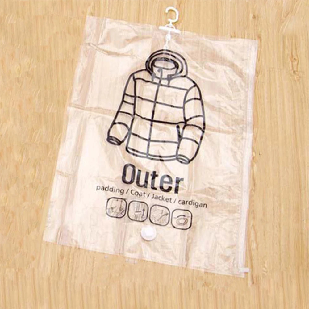 Hanging Vacuum Storage Bags Vacuum Seal Bag Space Saving Bags Hanging Storage Bags for Clothes,Suits, Dress, Jacket Storage