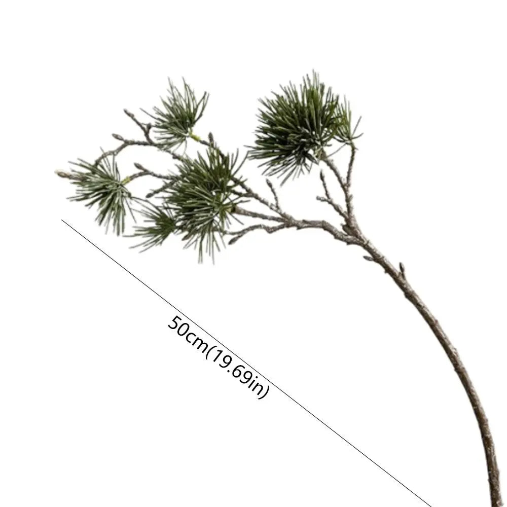 Green Artificial Pine Branch Luxury Realistic Pine Trees Plants Plastic Elegant Fake Plants Holiday Party Wedding