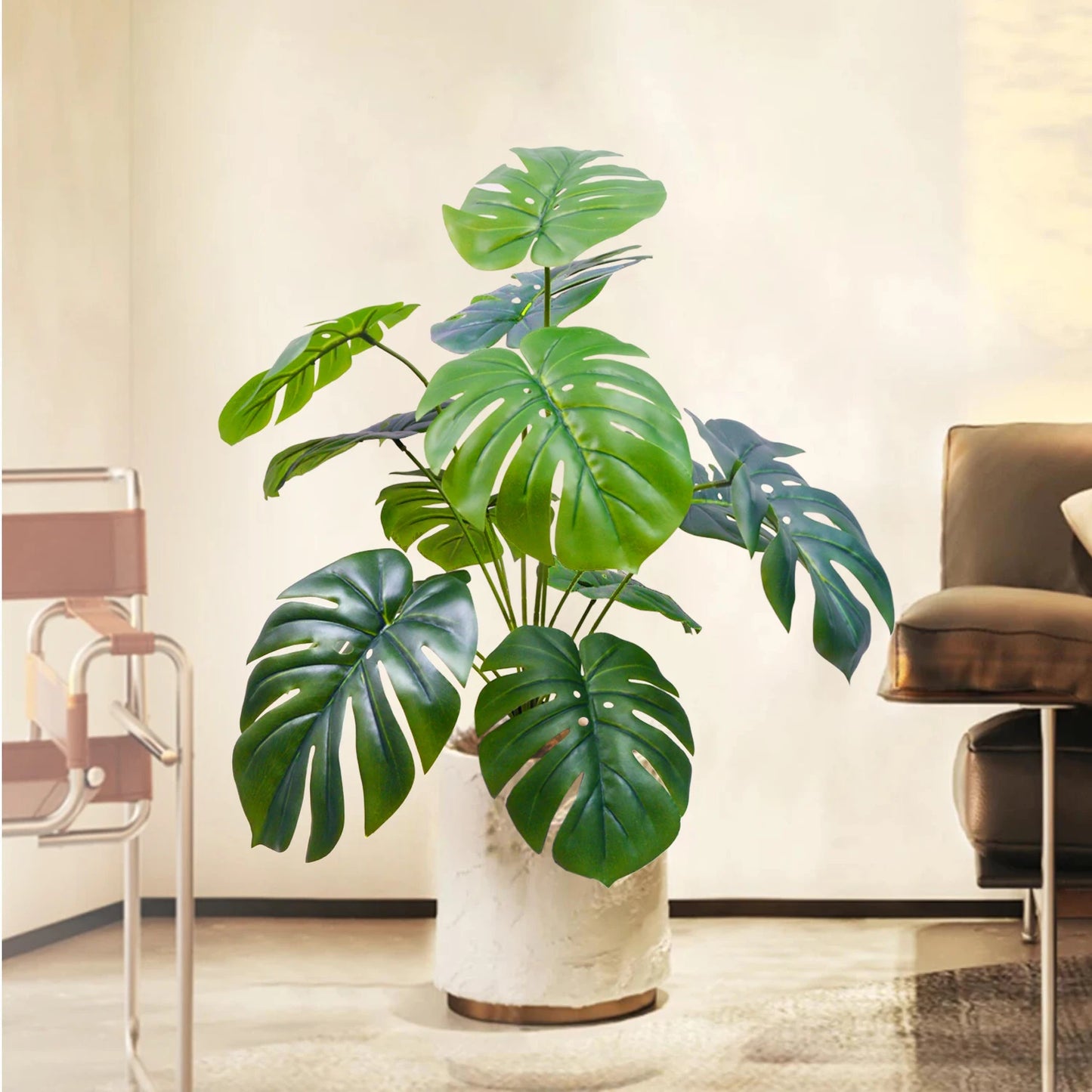 59-103cm/40.5in Artificial Monstera plastic fake plant pot ornamental festival suitable for home office decoration