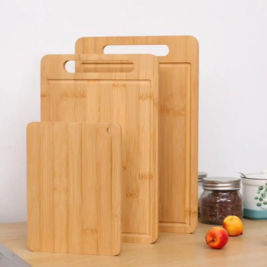 Bamboo Cutting Boards for Kitchen Household Thickened Double Sided Food Grade Portable Fruit Meat Chopping Kneading Dough Board