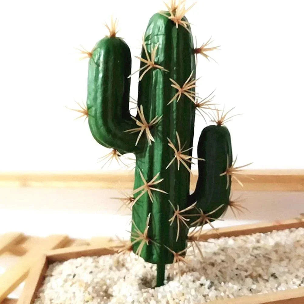 6pcs Artificial Cactus Decor Faux Plant Fake Succulents Plants Unpotted Indoor Home Décor Fake Cactus Stems DIY Decorations