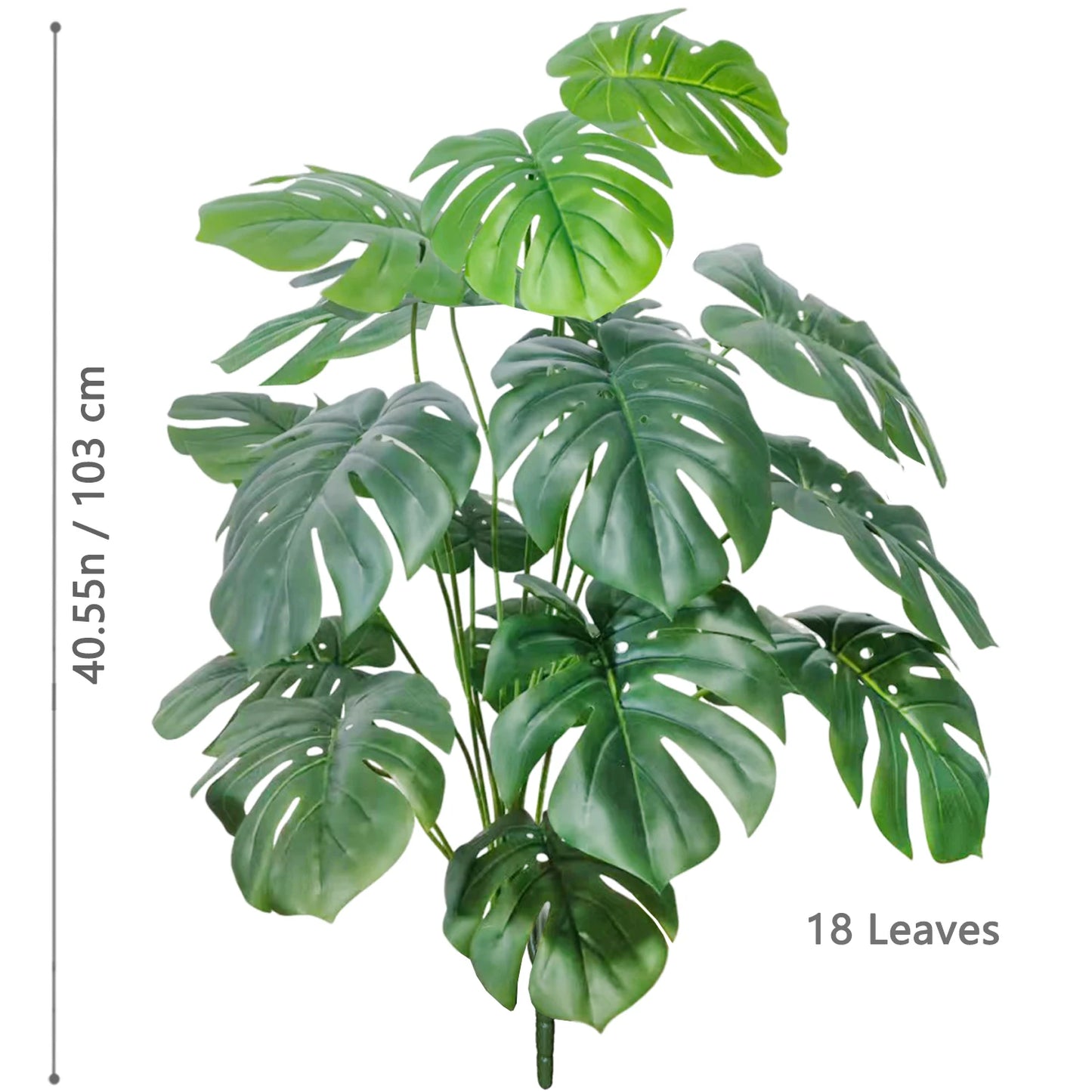 59-103cm/40.5in Artificial Monstera plastic fake plant pot ornamental festival suitable for home office decoration