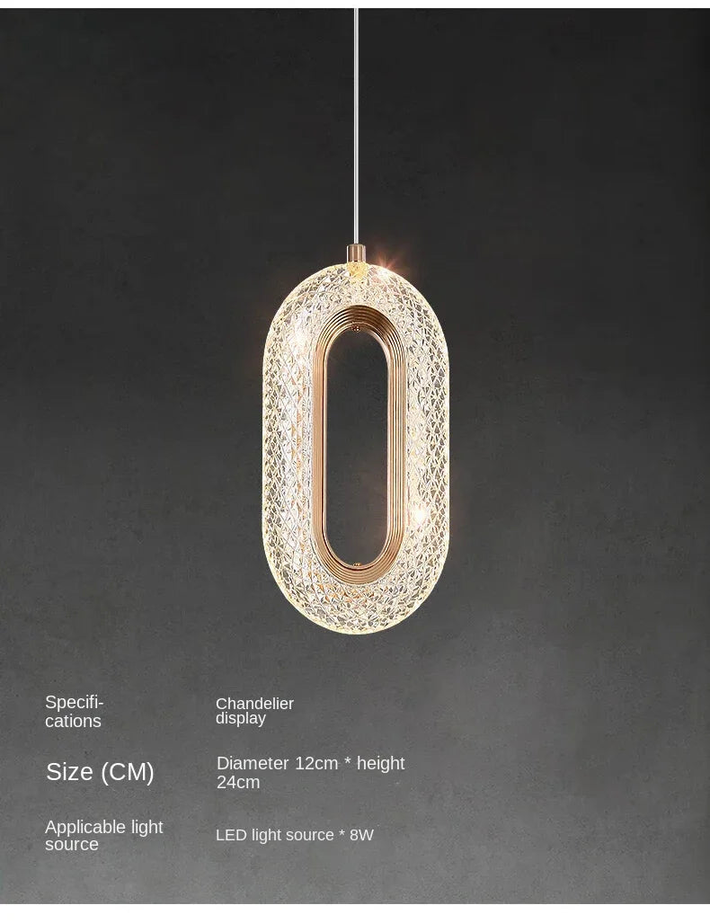 Nordic Luxury Bedside Chandelier Long Line Living Room Background Wall Light Study Chandelier Bedroom Bedside Small Chandelier