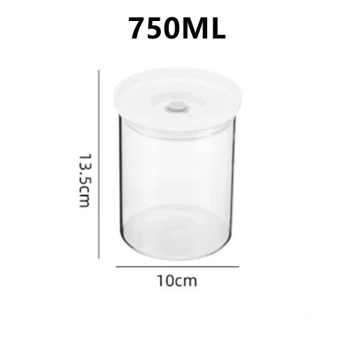 Vacuum Glass Sealed Canister Fresh-keeping Box Refrigerator Food Storage Containers Drainable Kitchen Organizers Fruit Tank