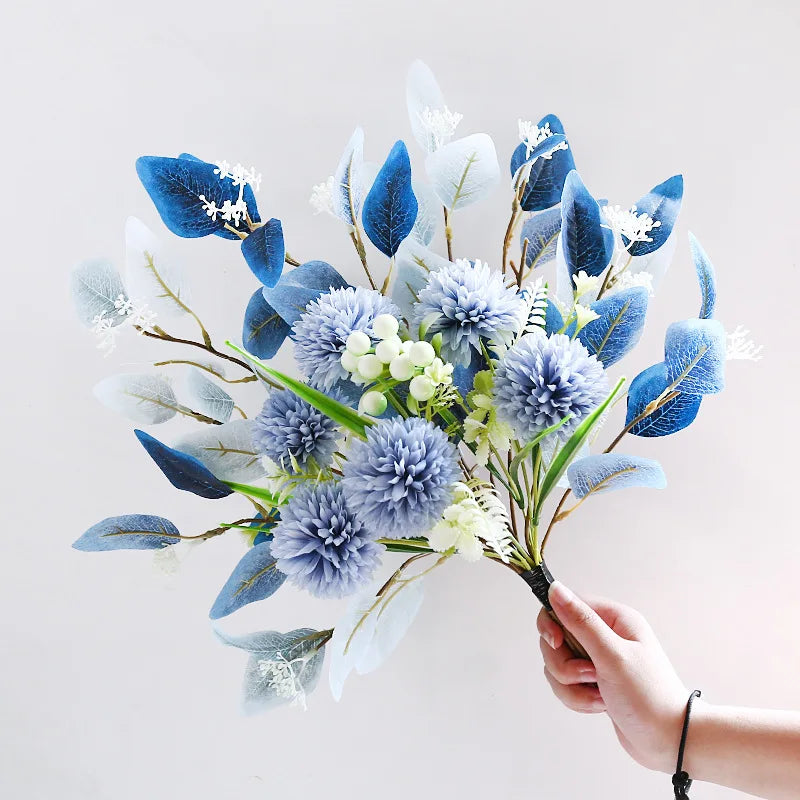 Artificial Flowers Peony Fake Flowers Hydrangea Crafts for DIY Home Bridal Wedding Party Festiva Decoration