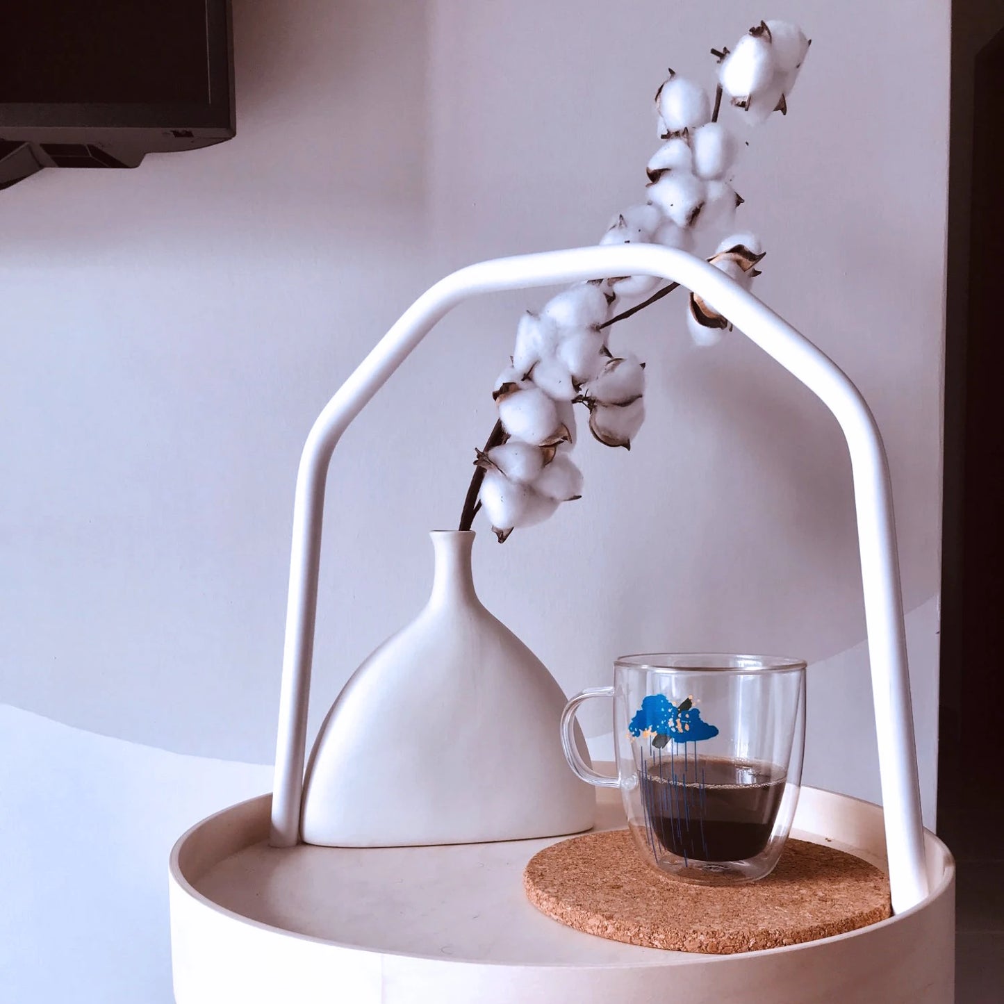 Artificial Dried Cotton Flowers White Flower Branch For Wedding Party Decoration Fake Flower Home Flower Decor Eucalyptus Leaves