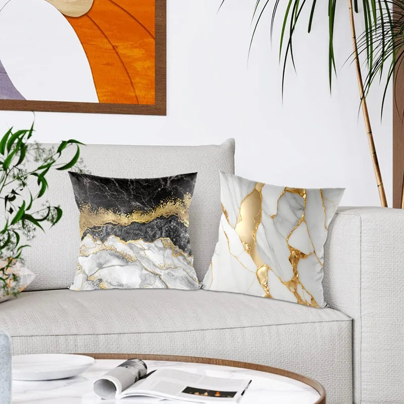 45x45cm Marble Pattern Cushion Cover Decorative Pillow Cover Sofa Cushion Pillow Cases Home Decoration 2024 Decor Pillowcase