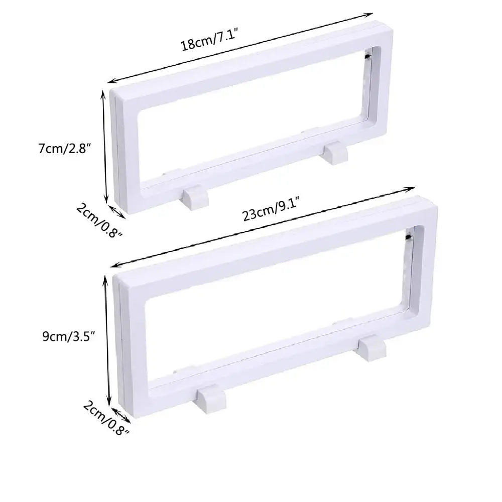 3Pcs Multifunctional Floating Display Box Storage Case for Military Challenge Coins Specimen Jewelry Display Holders with Stands