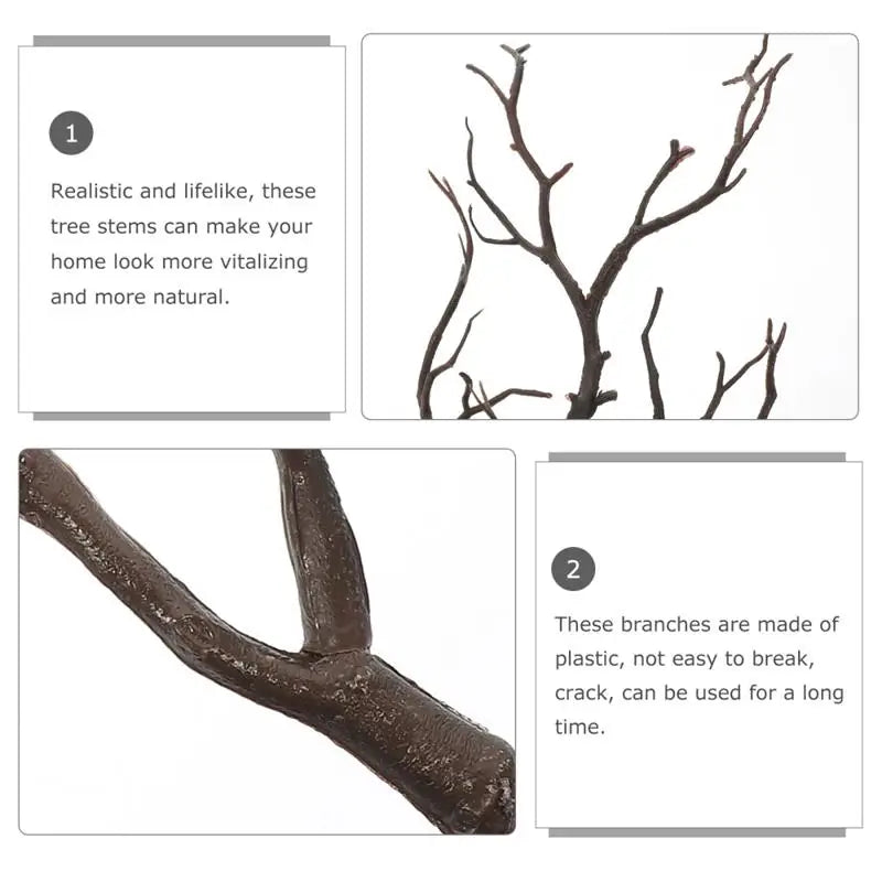 4pcs Artificial Dried Branch Simulation Antlers Tree Branch Fake Plastic Decor Dried Twig Branches Twigs Home Festival Vase