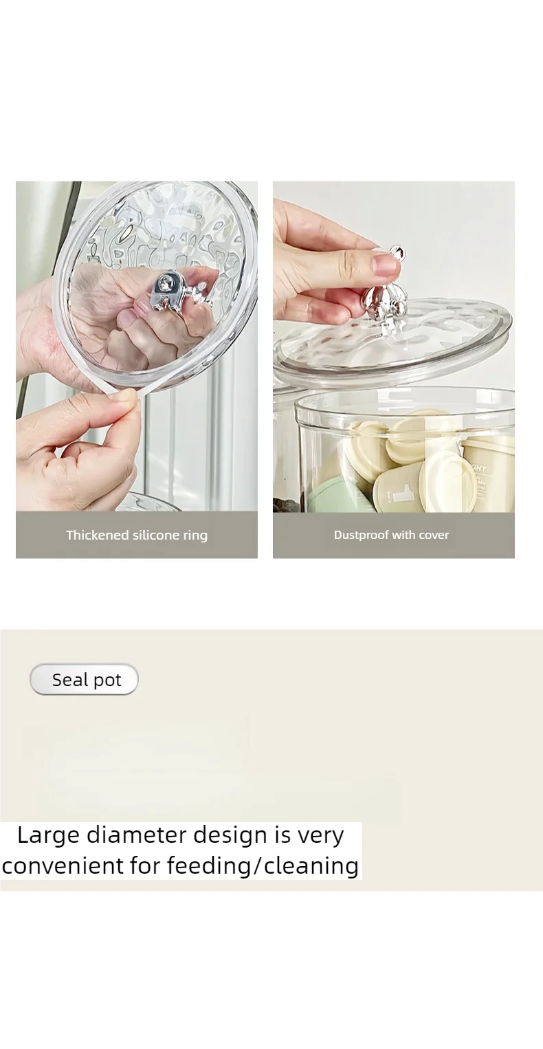Kitchen grain jar, spice jars insect proof,moisture-proof, can store lemon slices, nuts, coffee beans,food organizer,storage box