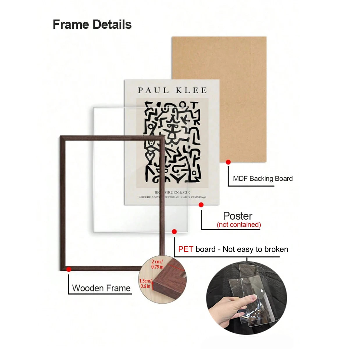 Wooden Picture Frame 30X40cm 21x30cm 15X20cm A4 A8 Square Tabletop Photo Frames Wall Art Poster Display Bedroom Home Decor