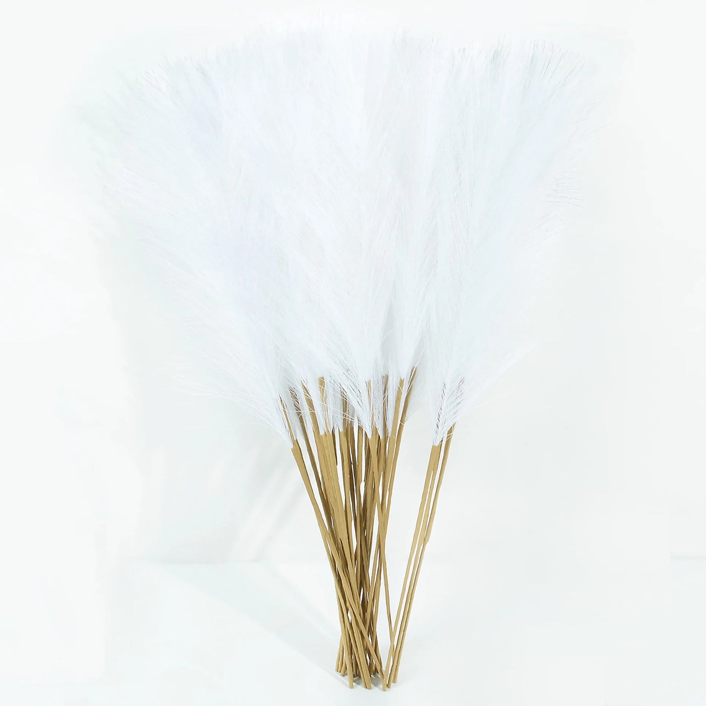 5pcs 2Fork 45cm Artificial Pampas Grass Bouquet Boho Decor Flower Fake Plant Reed for Table  DIY Home Party  Wedding Decoration