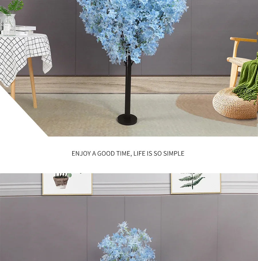 Artificial Cherry Tree Fake Plants Fake Tree Tabletop Living Room Pathway Guide DIY Party Wedding Decor Backdrop Home Decor