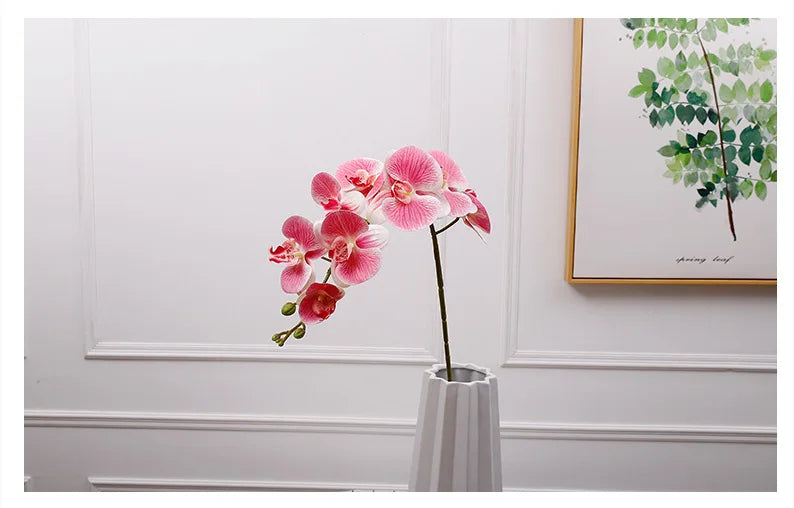 Artificial Butterfly Orchid Fake Phalaenopsis Flowers Artificial Orchid Stem Plants for Wedding Home Decoration