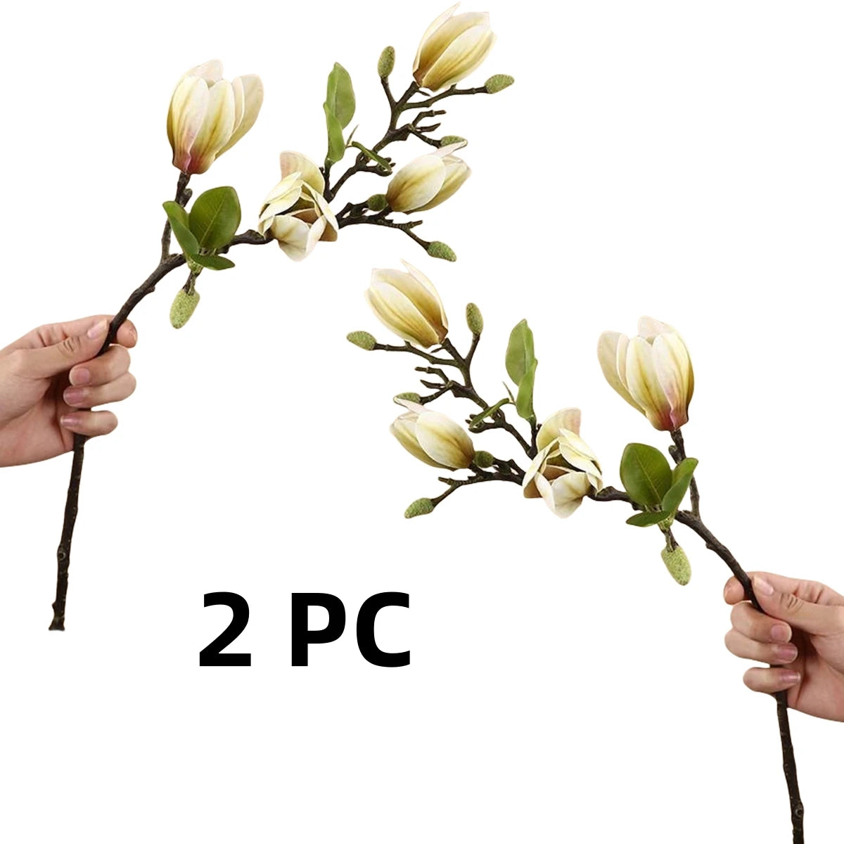 Artificial Magnolia Flower Branch For Home Living Room Decoration Fake Silk Flower Plant Wedding Party Simulation Flower Bouquet