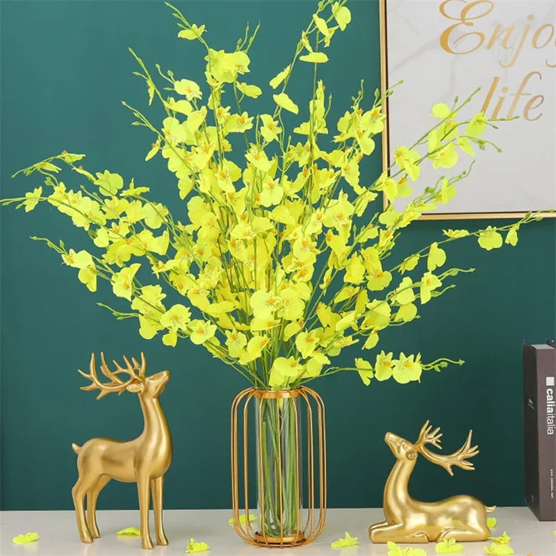 Art Aesthetic Family Decoration Flowerpot Iron Vase Rose Gold Hanging Tube Nordic Office Tabletop Flowerpot Tabletop Decoration